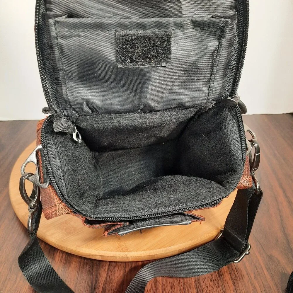 Tumi T-Tech Pulse Digital Camera Bag Orange Travel Case Padded Shoulder Strap